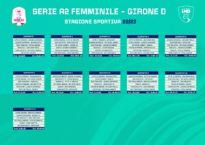 serie a2 femminile calendario girone d