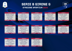 calendario Serie B girone G 2022-23